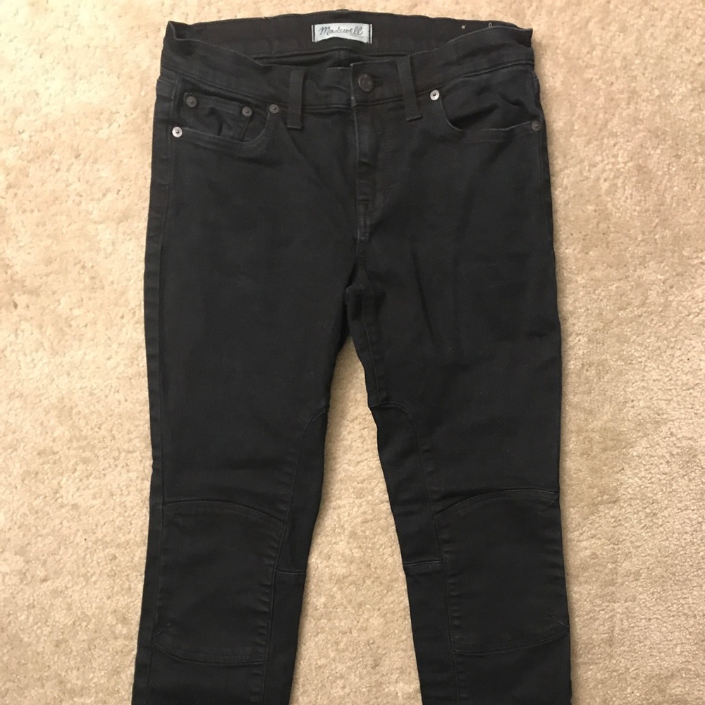 Madewell skinny skinny dark zipper ankle jeans 27